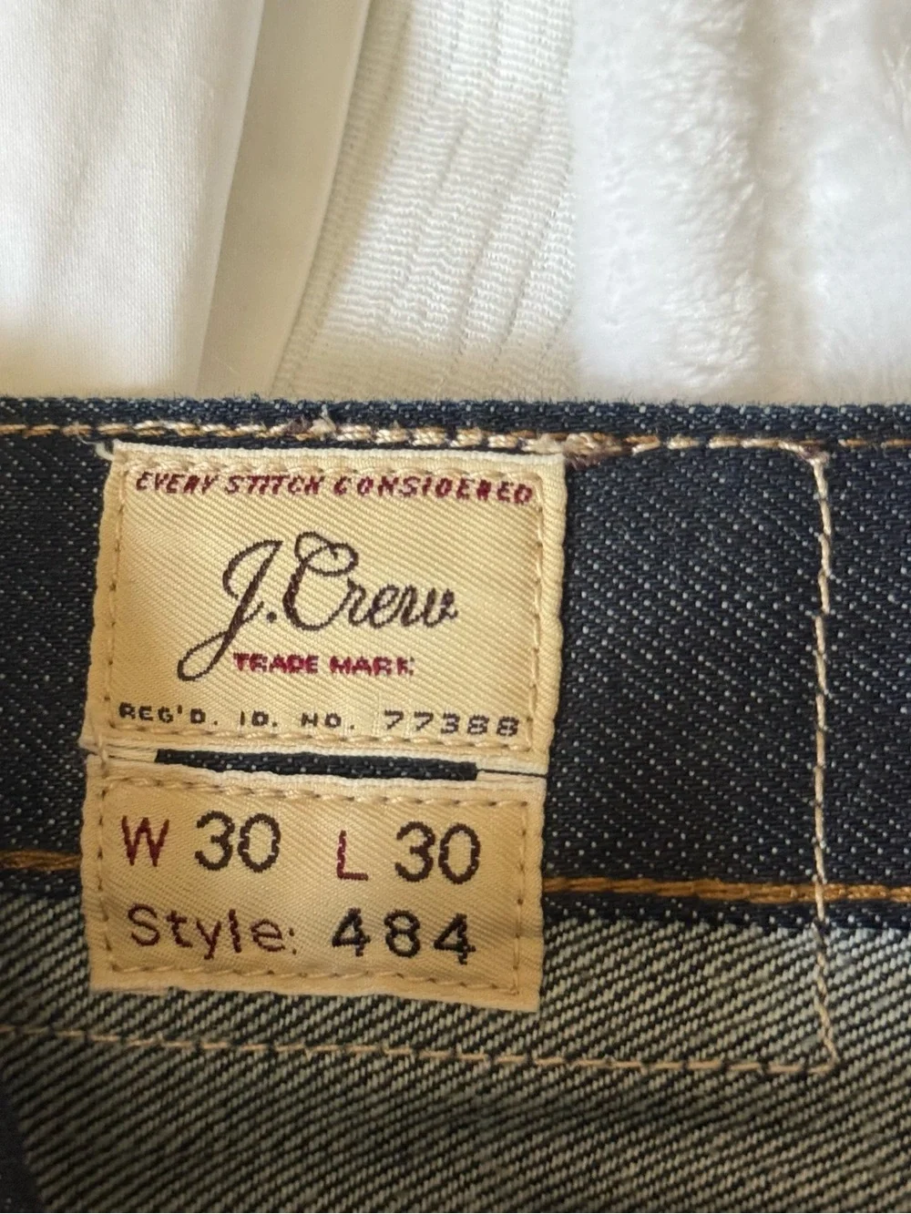 J. Crew Men's Slim Straight Blue Jeans in Dark Wash